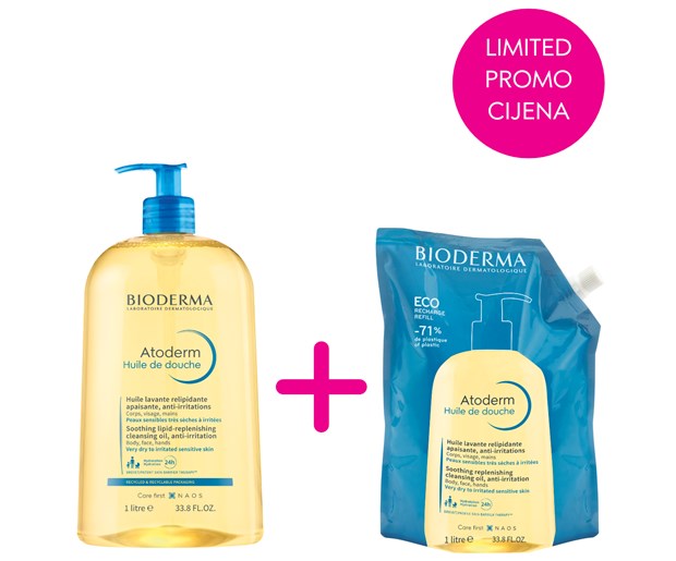 Bioderma Atoderm ulje za tuširanje + refill