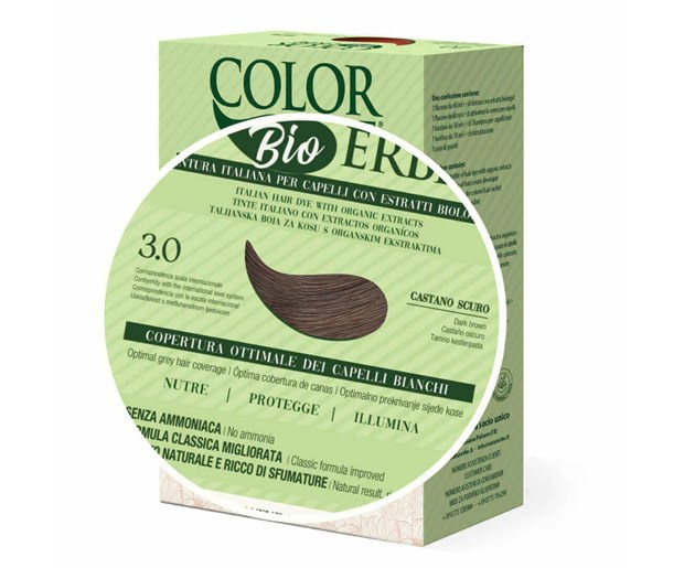 Color erbe bio boja za kosu br. 3.0 tamno kestenjasta