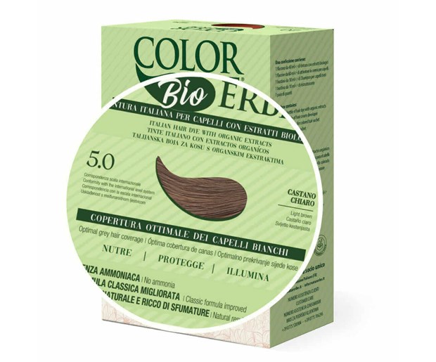 Color erbe bio boja za kosu br. 5.0 svijetlo kestenjasta