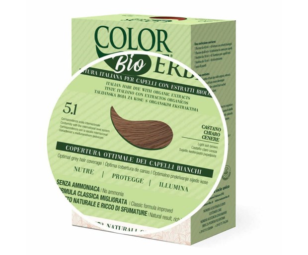 Color erbe bio boja za kosu br. 5.1 svijetlo kestenjasto pepeljasta