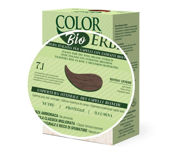 Color erbe bio boja za kosu br. 7.1 pepeljasto plava