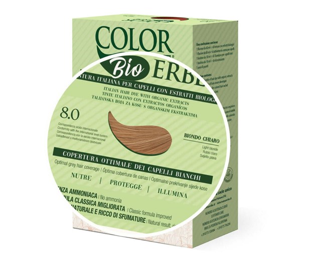 Color erbe bio boja za kosu br. 8.0 svijetlo plava