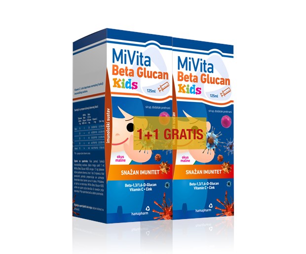 Hamapharm MiVita beta glucan kids 125ml 1+1