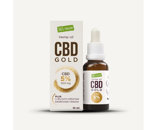 Natur 365 CBD gold ulje 5% 10ml