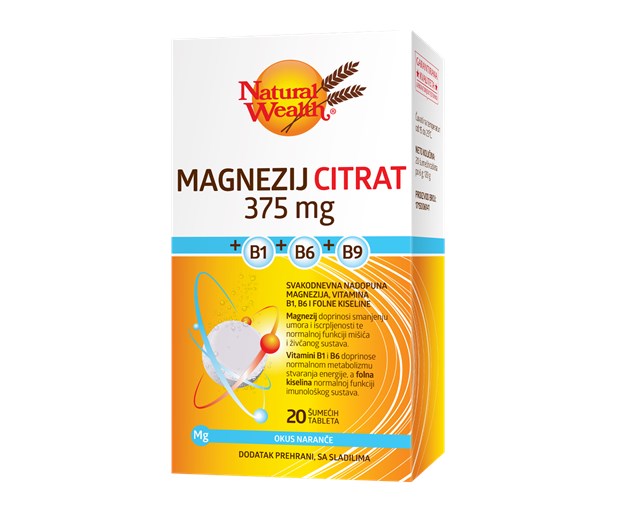 Natural Wealth Magnezij citrat s vitaminima B1, B6 i B9