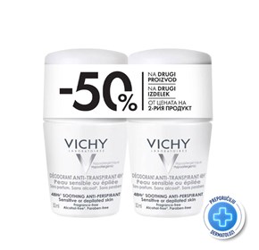 Vichy Dezodorans osjetljiva koža bijeli 50ml duo promo